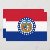 Invitations patriotiques avec drapeau du Missouri (Devant / Derrière)