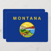 Invitations patriotiques avec Drapeau du Montana (Devant / Derrière)