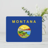 Invitations patriotiques avec Drapeau du Montana (Debout devant)