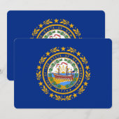 Invitations patriotiques avec drapeau du New Hamps (Devant / Derrière)