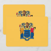 Invitations patriotiques avec Drapeau du New Jerse (Devant / Derrière)