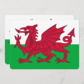 Invitations patriotiques avec drapeau du Pays de G (Devant / Derrière)