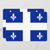 Invitations patriotiques avec Drapeau du Québec (Devant / Derrière)