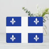 Invitations patriotiques avec Drapeau du Québec (Debout devant)