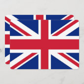 Invitations patriotiques avec drapeau du Royaume-U (Devant / Derrière)