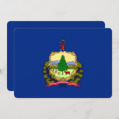 Invitations patriotiques avec drapeau du Vermont (Devant / Derrière)