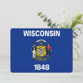 Invitations patriotiques avec drapeau du Wisconsin (Debout devant)