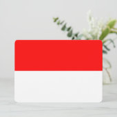 Invitations patriotiques avec drapeau indonésien (Debout devant)