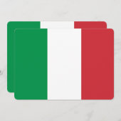 Invitations patriotiques avec drapeau italien (Devant / Derrière)