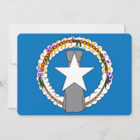Invitations patriotiques avec drapeau Mariana du N