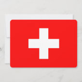 Invitations patriotiques avec Drapeau Suisse (Dos)