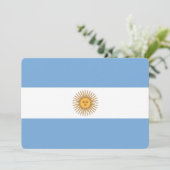 Invitations patriotiques avec le drapeau argentin (Debout devant)