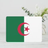 Invitations patriotiques avec le drapeau d'Algérie (Debout devant)