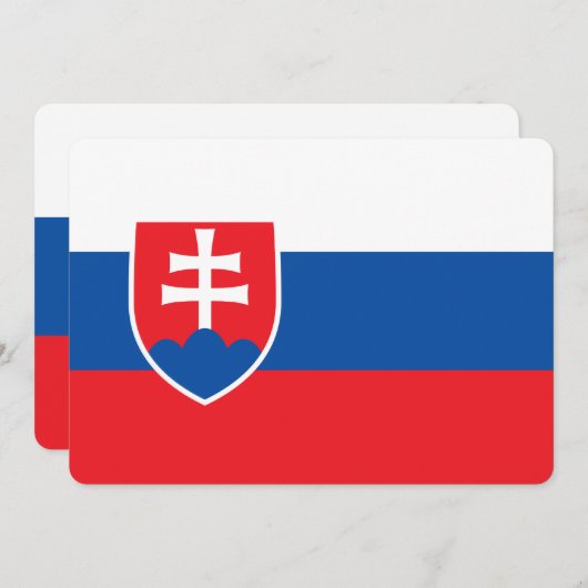 Invitations patriotiques avec le drapeau de la Slo (Devant / Derrière)