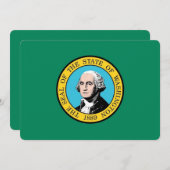 Invitations patriotiques avec le drapeau de l'État (Devant / Derrière)