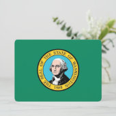 Invitations patriotiques avec le drapeau de l'État (Debout devant)