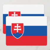 Invitations patriotiques avec le drapeau de Slovaq (Devant / Derrière)