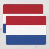 Invitations patriotiques avec le drapeau des Pays- (Devant / Derrière)
