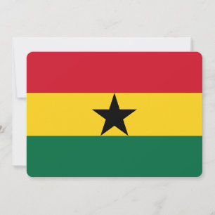 Invitations patriotiques avec le drapeau du Ghana