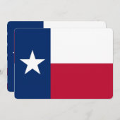 Invitations patriotiques avec le drapeau du Texas (Devant / Derrière)