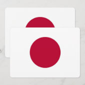 Invitations patriotiques avec le drapeau japonais (Devant / Derrière)