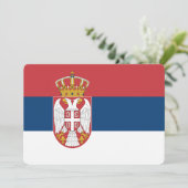 Invitations patriotiques avec le drapeau serbe (Debout devant)