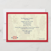 Invitations patriotiques de photo des Etats-Unis (Dos)