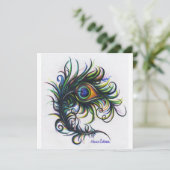 Invitations Peacock Feather (Debout devant)
