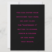 Invitations peintes 6,5 x 8,75 (Dos)