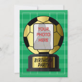 Invitations personnalisables à billes de football  (Devant)