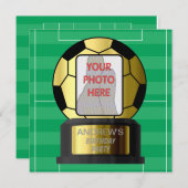 Invitations personnalisables à la soirée de footba (Devant / Derrière)