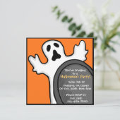 Invitations personnalisables aux tombes oranges fa (Debout devant)