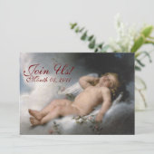 Invitations personnalisables d'ange de sommeil (Debout devant)