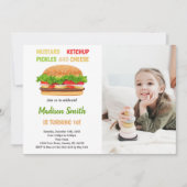 Invitations personnalisables de Burger Party pour (Devant)
