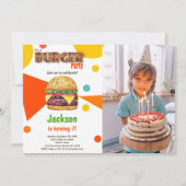 Invitations personnalisables de Burger Party pour  (Devant)