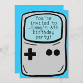 invitations personnalisables de la fête d'annivers (Devant / Derrière)