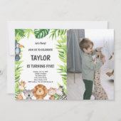 Invitations personnalisables de la Jungle Party po (Devant)