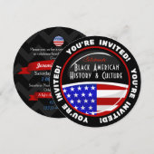 Invitations personnalisables de l'historique noir (Devant / Derrière)