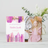 Invitations personnalisables de parties artistique (Debout devant)