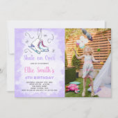 Invitations personnalisables de parties de patinag (Devant)