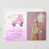 Invitations personnalisables de parties de patinag (Devant)