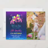 Invitations personnalisables de parties de patinag (Devant)