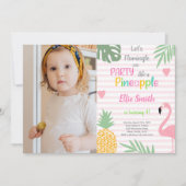 Invitations personnalisables de parties tropicales (Devant)