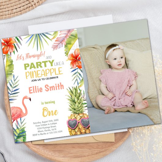 Invitations personnalisables de parties tropicales