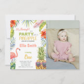 Invitations personnalisables de parties tropicales (Devant)