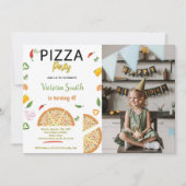 Invitations personnalisables de pizza Party pour e (Devant)
