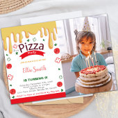 Invitations personnalisables de pizza Party pour e