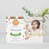 Invitations personnalisables de pizza Party pour e (Debout devant)