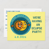 INVITATIONS PERSONNALISABLES DU PARTI ECLIPSE (Devant / Derrière)