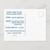 INVITATIONS PERSONNALISABLES DU PARTI ECLIPSE (Dos)